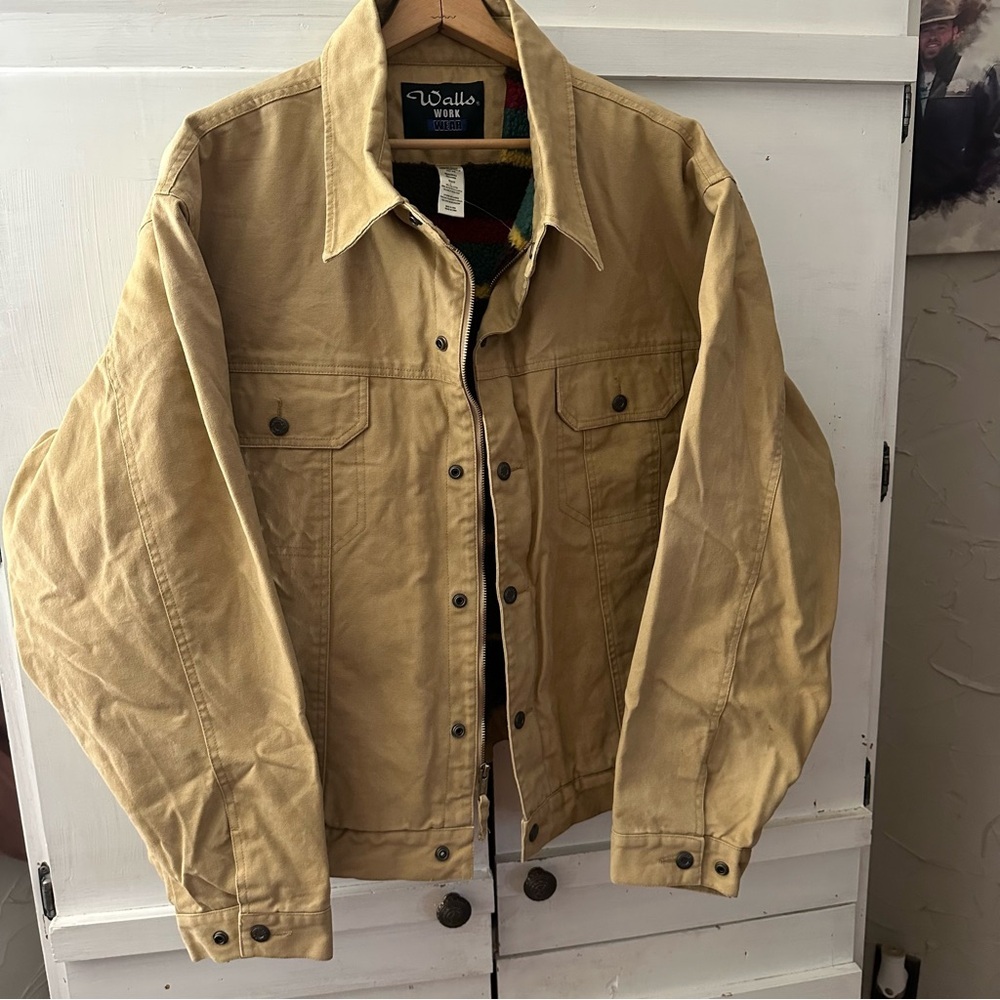 Vintage NWOT Walls Workwear Men's Blanket Lined Utility Jacket Sz 2XL Utility - Picture 2 of 9
